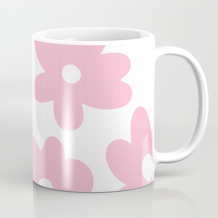 Groovy Pink Flowers Coffee Mug