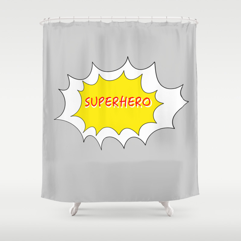Superhero Shower Curtain By Minimal Design Society6