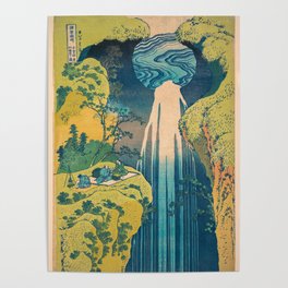 Amida Falls by Katsushika Hokusai Poster
