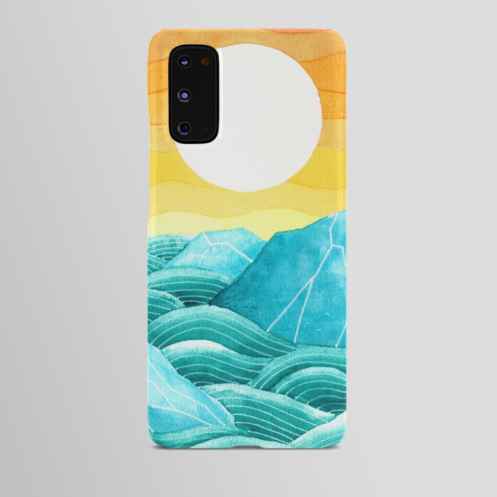 Flowing glaciers Android Case