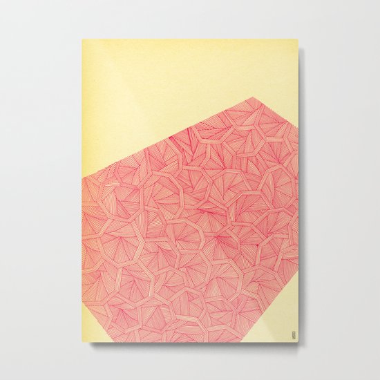 - summer : the monolith is pink - Metal Print