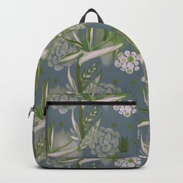 bird of paradise green Backpack | Verdent, Teal, Flower, Verde, Acrylic, Greenery, Painting, Succulent, Green, Nature 