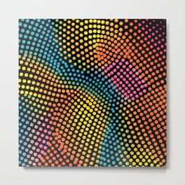 Vibrant Dotted Minimal Colored Pattern - Contemporary Elegance for Stylish Spaces Metal Print