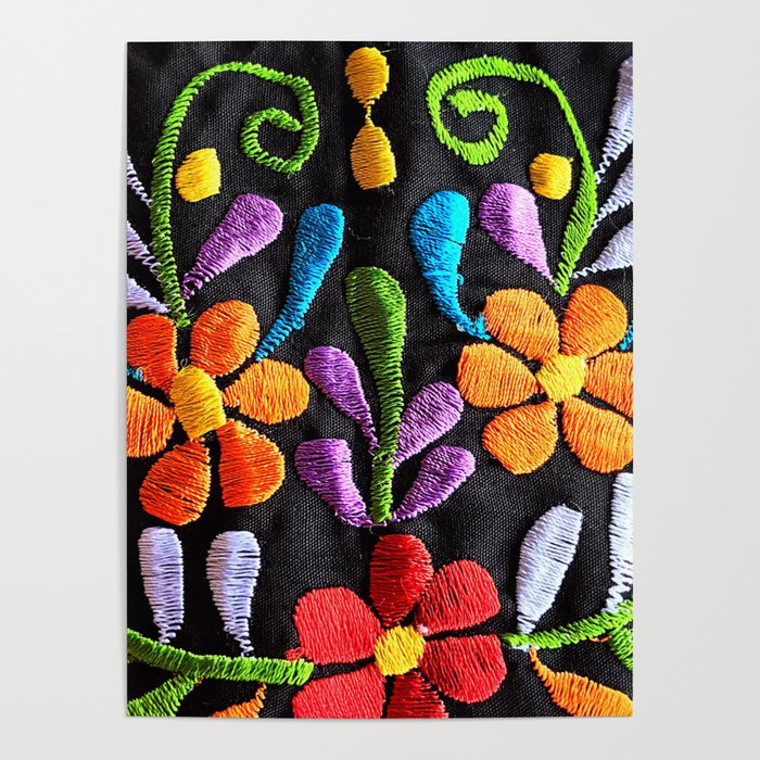 Mexican Flowers Poster
