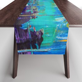 Colorful Abstract Painting Table Runner