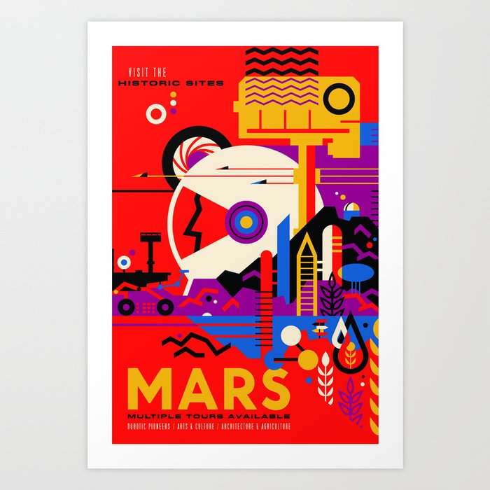 Mars Tour : Galaxy Space Art Print