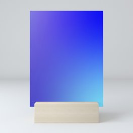 69  Blue Gradient 220506 Aura Ombre Valourine Digital Minimalist Art Mini Art Print
