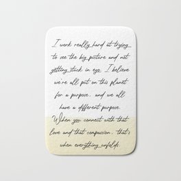 Quotes Home Art I work really hard at trying Bath Mat
