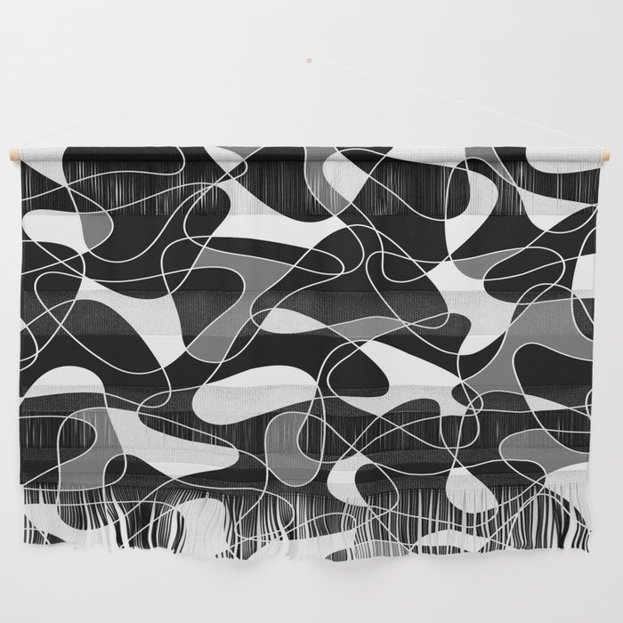 Abstract pattern - gray, black and white. Wall Hanging