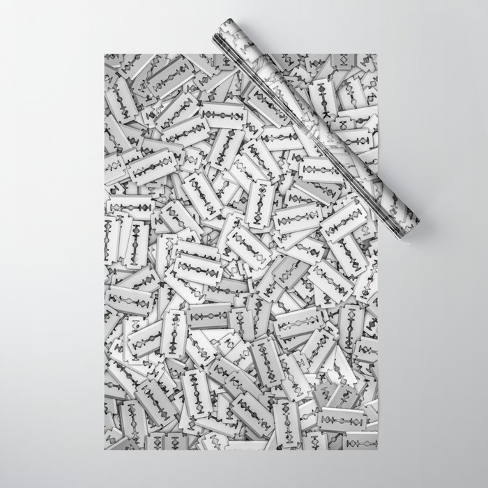 Razor Blades Wrapping Paper By Grandeduc Society6