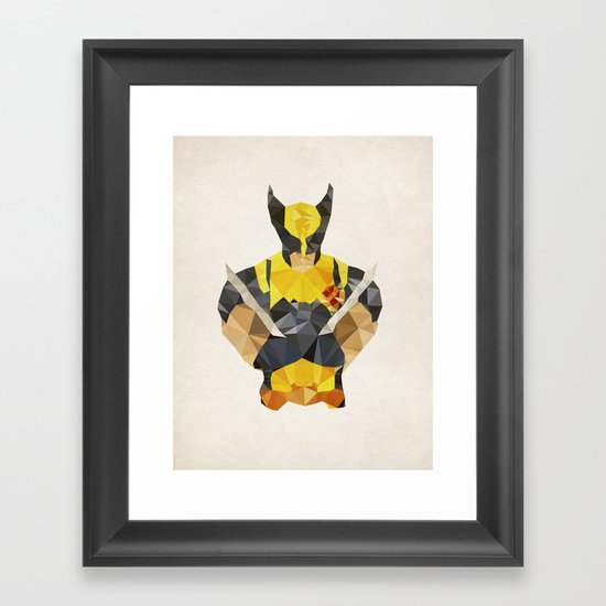 Polygon Heroes - Wolverine Framed Art Print