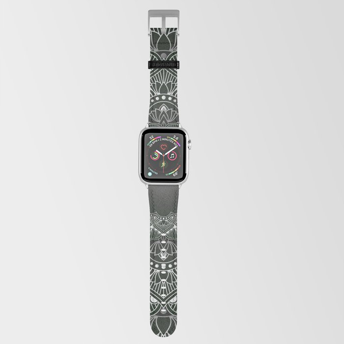 White & Black Color Mandala Art Design Apple Watch Band