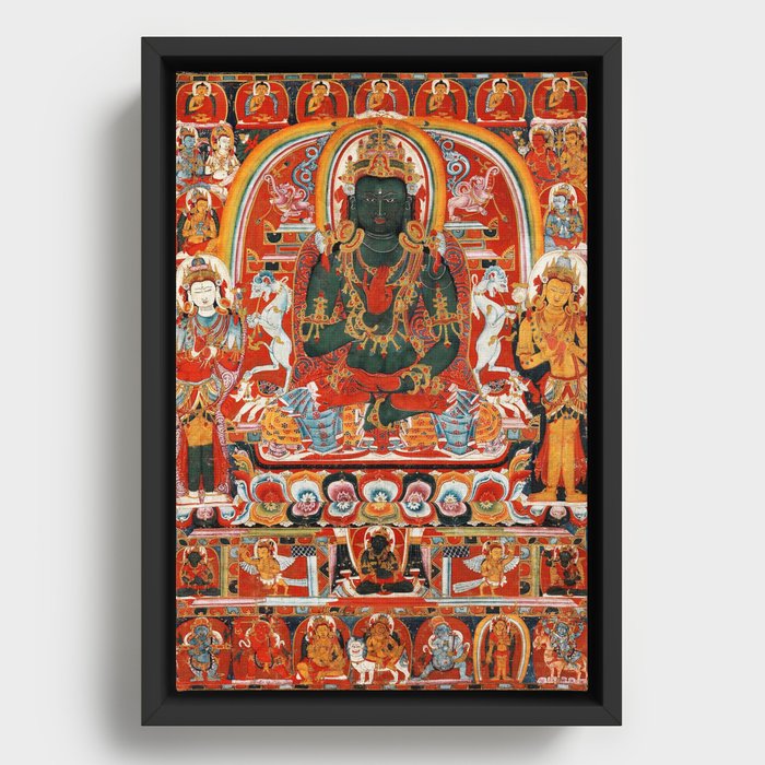 Amoghasiddhi Buddha 13th Century Tsang Tibet Framed Canvas