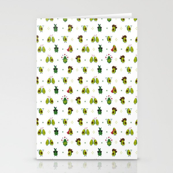 Avocado Pattern - holy guacamole collection Stationery Cards
