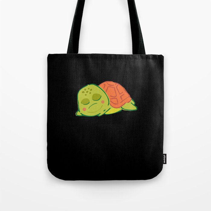 Sleeping Turtle Tote Bag