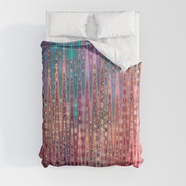 Bright Red And Purple Pink Abstract Duvet Cover