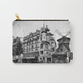 Paris cabarets, Montmartre vintage street scene 1900 black and white photograph - photography - photographs Carry-All Pouch | Architecture, Leftbank, And, Photograph, Montmartre, Can Can, White, 19Thcentury, Photo, Cabaret 