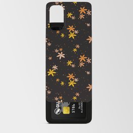 Orange and yellow flowers and dots pattern  Android Card Case