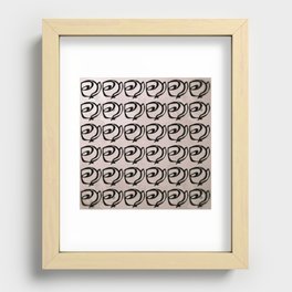 Rows of Flowers, Pink Recessed Framed Print