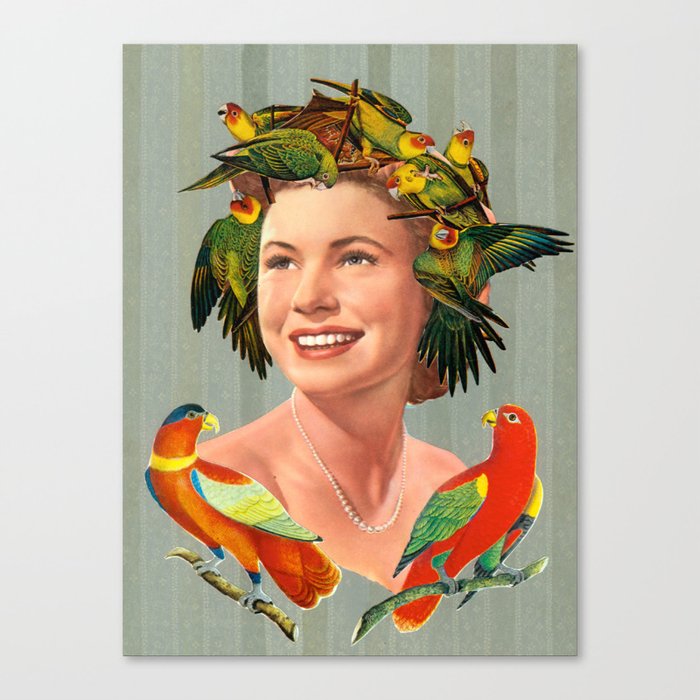 Bird's Nest Hair Canvas Print