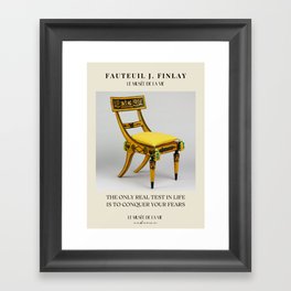 Vintage designer chair | Inspirational quote 21 Framed Art Print