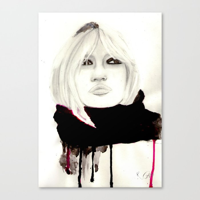 A4 Fine Art Prints - Illustrations. Brigitte Bardot. Canvas Print