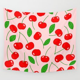 Illustrated Cherry Pattern Wall Tapestry