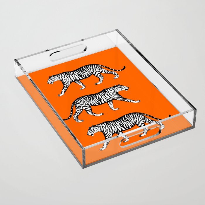 Tigers (Orange and White) Acrylic Tray