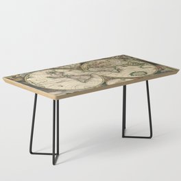 Vintage Map of the world Coffee Table | Cartography, Awesome, Graphicdesign, Hipster, Kitsch, Classic, World, Sepia, Pirates, Antique 