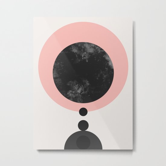 3 Metal Print