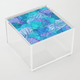 Leaves in Rosy Background 3 Acrylic Box