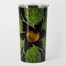 Hazelnut with Leaves Travel Mug