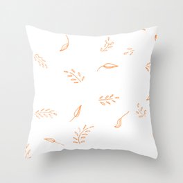 Flowy leaves Throw Pillow