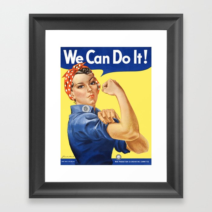 We Can Do It - Rosie the Riveter Poster Framed Art Print