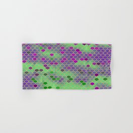 Green and Purple Mermaid Scales Hand & Bath Towel