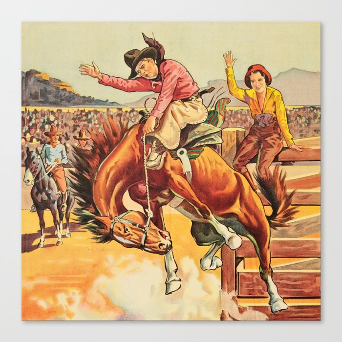 Vintage Western Cowboy Cattle Round Up Chasing a Steer Wrapping Paper by  Dancing Cowgirl Design