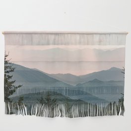 Smoky Mountain Pastel Sunset Wall Hanging