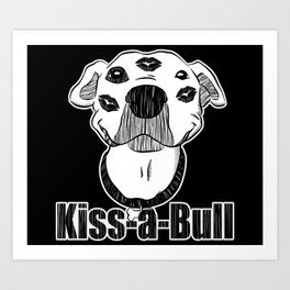 Pitbull Kiss-a-Bull (Kissable) Art Print