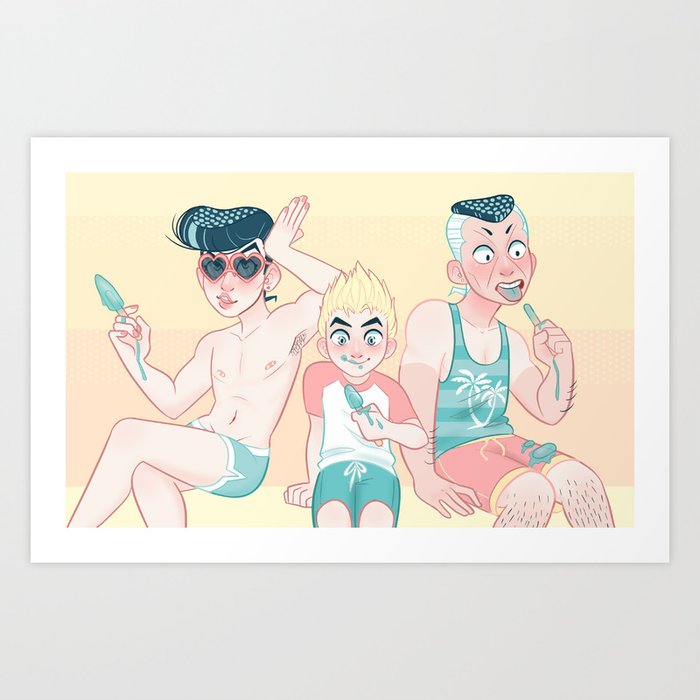 Pastel Candy Gore Art Print by Ash Knight
