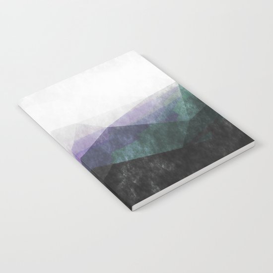 On the mountains- green watercolor - triangle pattern Notebook