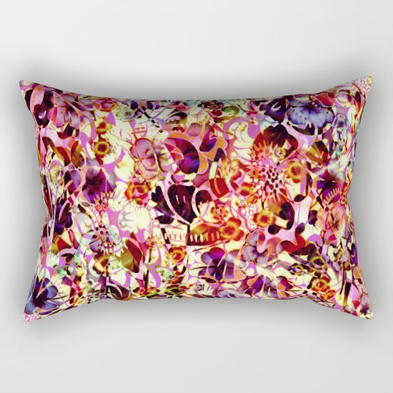 joyful abstract floral Rectangular Pillow