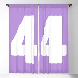 4 (White & Lavender Number) Blackout Curtain