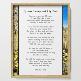 Cypress Swamp and Lily Pads Poem Serving Tray