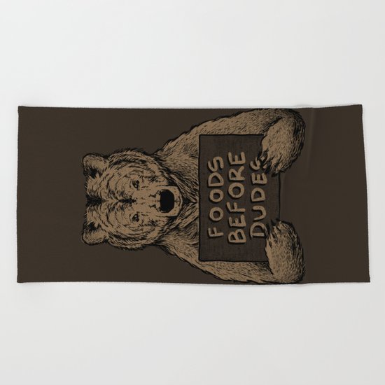 Foods Before Dudes Beach Towel