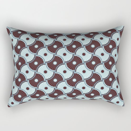 Brawn blue pattern 5 Rectangular Pillow