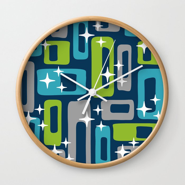 Mid Century Modern Geometric Abstract 190 Wall Clock