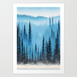  Blue Forest  Art Print
