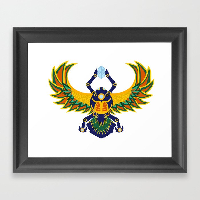 Scarab Beetle Framed Art Print