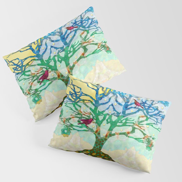 Colorful Tree Of Life Art by Sharon Cummings Pillow Sham