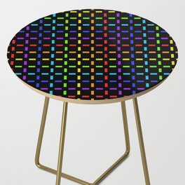 Rainbow Grid Doted Dark Side Table